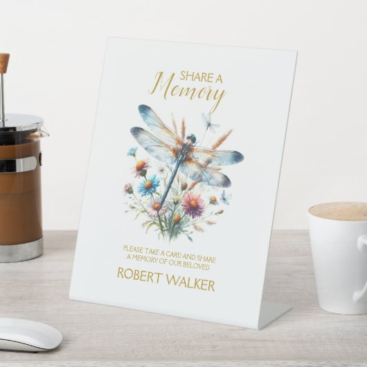 ドラゴンフライ共有メモリ葬儀サイン 台座サイン (インサイチュ)