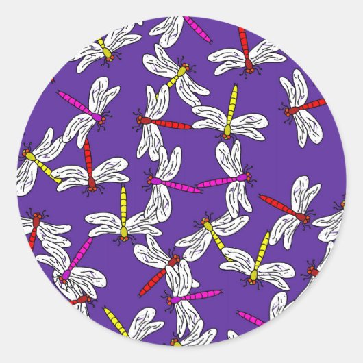 ドラゴンフライ壁紙 ラウンドシール (正面)