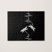 ドラゴンフライ愛好家ギフト|ドラゴンおもしろいフライ心拍 ジグソーパズル (横)