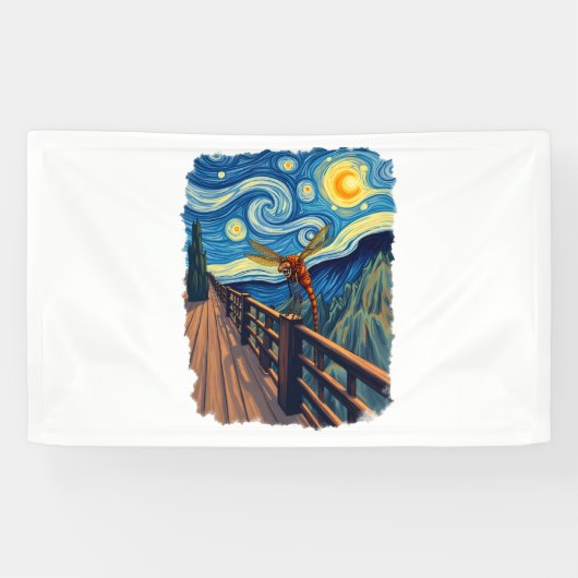 ドラゴンフライ愛好家ドラゴン芸術的フライ 横断幕 (横)