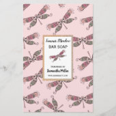 ドラゴンフライ手作り石鹸製品再生紙 便箋 (正面)