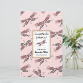 ドラゴンフライ手作り石鹸製品再生紙 便箋 (スタンド正面)