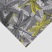 ドラゴンフライ手描きスタイルのシームレスなパターン 薄葉紙 (詳細)