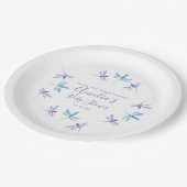 ドラゴンフライ手絵を描赤ちゃんシャワー  ペーパープレート (アングル)