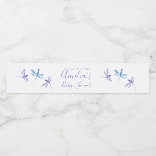 ドラゴンフライ手色彩の鮮やか赤ちゃんシャワー ペットボトルラベル (シングルラベル)