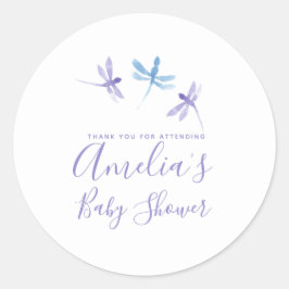 ドラゴンフライ手色彩の鮮やか赤ちゃんシャワー ラウンドシール