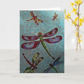 ドラゴンフライ挨拶カー空白のド内 カード (黄色い花)