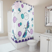 ドラゴンフライ渦巻形のシャワーカーテン シャワーカーテン (インサイチュ)