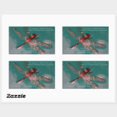 ドラゴンフライ白熱［赤熱］光を放つステッカー 長方形シール (シート)