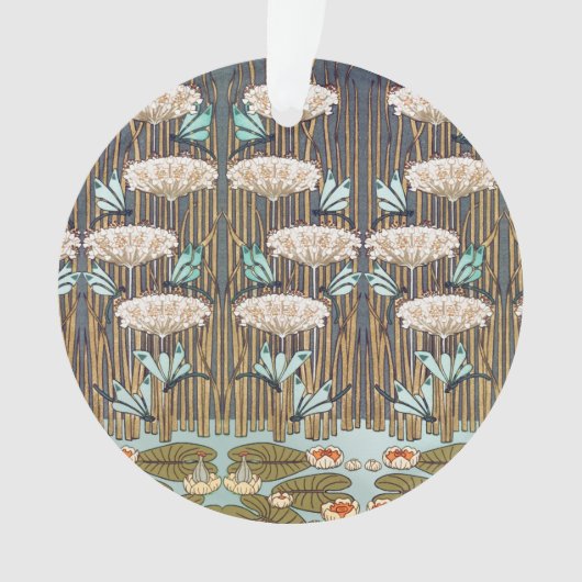 ドラゴンフライ睡蓮マーシュアールヌーボー オーナメント (正面)