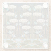 ドラゴンフライ睡蓮マーシュアールヌーボー ガラスコースター (裏面)