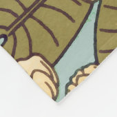 ドラゴンフライ睡蓮マーシュアールヌーボー フリースブランケット (角)