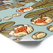 ドラゴンフライ睡蓮マーシュアールヌーボー ポスター (コーナー)