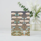 ドラゴンフライ睡蓮マーシュアールヌーボー ポストカード (スタンド正面)