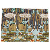 ドラゴンフライ睡蓮マーシュアールヌーボー ラージペーパーバッグ (裏面)