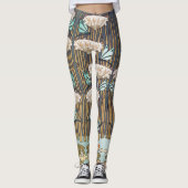 ドラゴンフライ睡蓮マーシュアールヌーボー レギンス (正面)