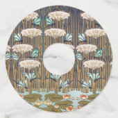 ドラゴンフライ睡蓮マーシュアールヌーボー ワイングラスタグ (正面)