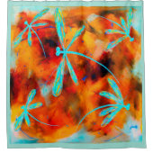 ドラゴンフライ砂漠フリット シャワーカーテン (正面)