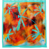 ドラゴンフライ砂漠フリット シャワーカーテン (正面)