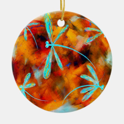 ドラゴンフライ砂漠フリット セラミックオーナメント (正面)
