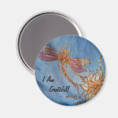 ドラゴンフライ磁石：感謝してる！ マグネット (正面/裏面)