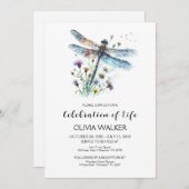 ドラゴンフライ祝葬儀の人生 招待状 (正面/裏面)