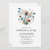 ドラゴンフライ祝葬儀の人生 招待状 (正面/裏面)