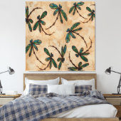 ドラゴンフライ素朴クリーム キャンバスプリント (インサイチュ (寝室))