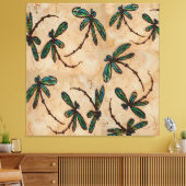 ドラゴンフライ素朴クリーム キャンバスプリント (インサイチュ (リビング))