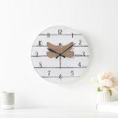 ドラゴンフライ素朴シープラップファームハウスデコール ラージ壁時計 (ホーム)