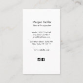 ドラゴンフライ自然写真家名刺 名刺 (裏面)