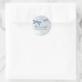 ドラゴンフライ花嫁ブライダルパーティ パーソナライズされた ラウンドシール (バッグ)