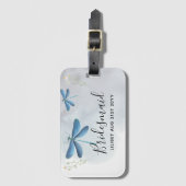 ドラゴンフライ花嫁ブライダルパーティ パーソナライズされた ラゲッジタグ (正面縦)