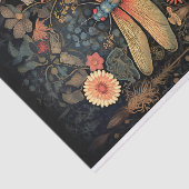 ドラゴンフライ花模様4デコページ紙 薄葉紙 (詳細)