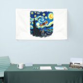 ドラゴンフライ芸術的シャツバンゴッホ星空の夜ドラ 横断幕 (トレードショー)