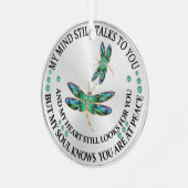 ドラゴンフライ記念私の心はまだ話している メタルオーナメント (正面左)