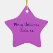 ドラゴンフライ電気ピンクのクリスマスオーナメント セラミックオーナメント (裏面)