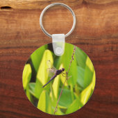 ドラゴンフライ青と黒の芝生。 キーホルダー (正面)