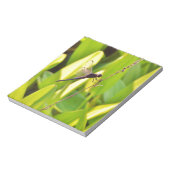 ドラゴンフライ青と黒の芝生。 ノートパッド (回転)