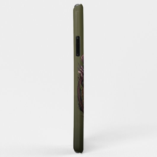 ドラゴンフライ飛んでいるワイルドフラワーコテージコカスタムーレ Case-Mate iPhoneケース (裏面/右)