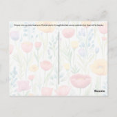 ドラゴンフライ&フラワーズハガキ ポストカード (裏面)