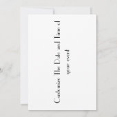 ドラゴンフライ – 招待状 (裏面)