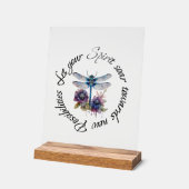 ドラゴンフライ – 新しい可能性の精神 アクリルサイン (傾斜)