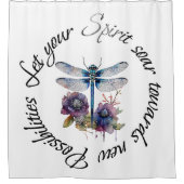 ドラゴンフライ – 新しい可能性の精神 シャワーカーテン (正面)