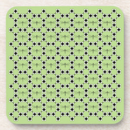 ドラゴンフライ – 緑の懸命プラスチックのコースター – 6セット コースター