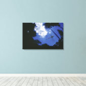 ドラゴンフライ、羽ばたき キャンバスプリント (インサイチュ (ウッドフロア))
