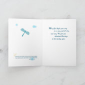 ドラゴンフライ 誕生日、宗教的、男性向け カード (内部)