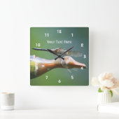 ドラゴンフライCOパイロットカウト自然 スクエア壁時計 (ホーム)