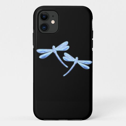 ドラゴンフライiPhoneケース - アイスブルーグロー Case-Mate iPhoneケース (裏面)