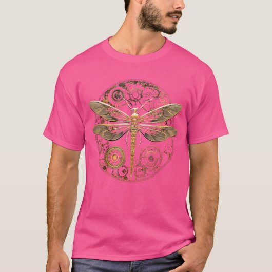 ドラゴンフライSteampunk昆虫芸術ゴシックゴシック工科大学 Tシャツ (正面)